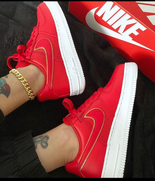 Air Force 1 Red Gold